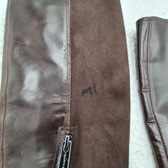 NEW Vince Camuto Librina knee-high boot chocolate brown leather suede size 5 - Picture 7 of 7